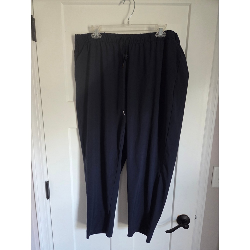 J. Jill Fit Navy Blue Elastic Waist Drawstring Active Pants XL